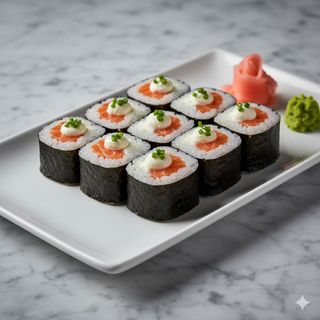 Maki De Salmón Con Queso Filadelfia