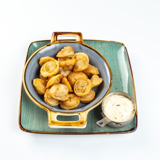 Жареные пельмени