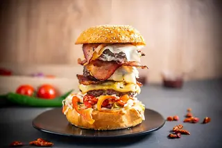 Triple bacon cheeseburger for big people