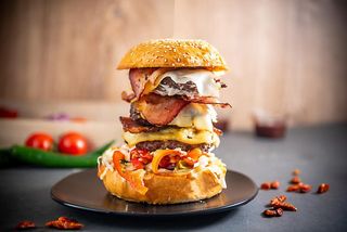 Triple bacon cheeseburger for big people