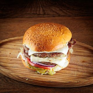 Double decker double cheeseburger