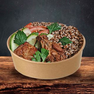 Боул з гречкою та курячими крильцями (310г)