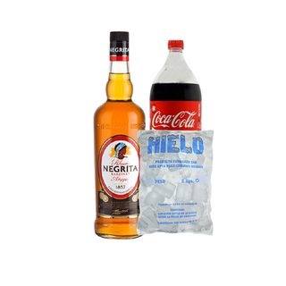 Pack Ron Negrita (Ron negrita+Hielo+Cocacola 2 l.)