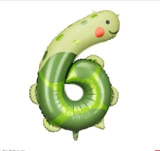 Cyferka 6 z helem dla dzieci