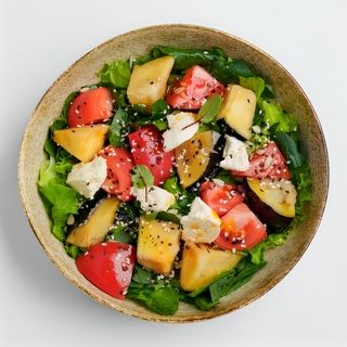 Хрустящий салат с баклажанами