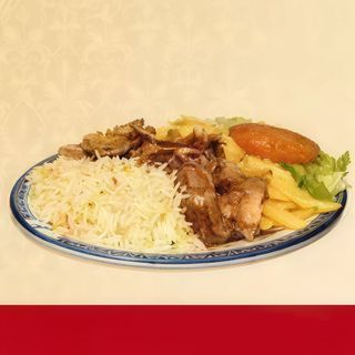 Plato Con Arroz Y Pollo