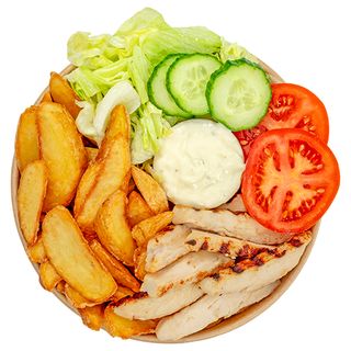 Grilled Chicken & Wedges Bowl