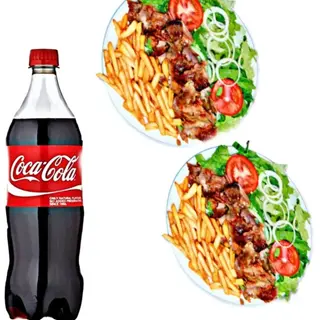 Ofertas 2 plato kebab con patatas O Arroz+1.5L