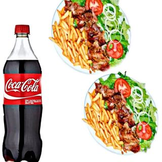 Ofertas 2 plato kebab con patatas O Arroz+1.5L 