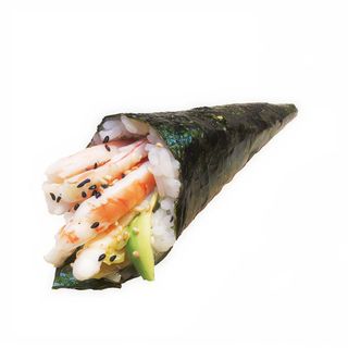 34. Gambas, aguacate y tobiko (1 pza.)