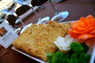 Tostadas Con Langostinos Y Sésamo