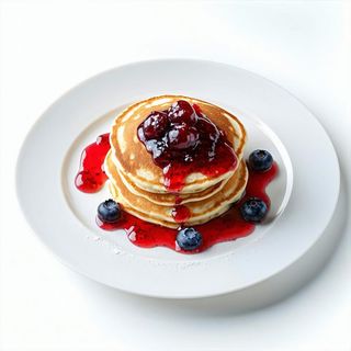 Pancakes con marmellata di frutti di bosco
