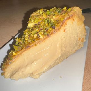 Tarta de queso y pistacho