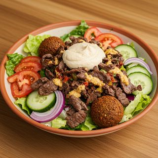 Falafel beef salad