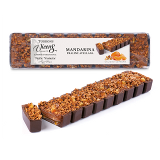 Turrón de Mandarina con Praliné de Avellana Vicens Tabla 300 Gr.