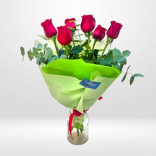 Ramo De 6 Rosas Rojas