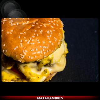 BURGER DE TERNERA CUATRO (4) QUESOS + PATATAS FRITAS