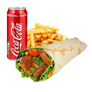 Menú De Durum Falafel Con Patatas Y Bebida