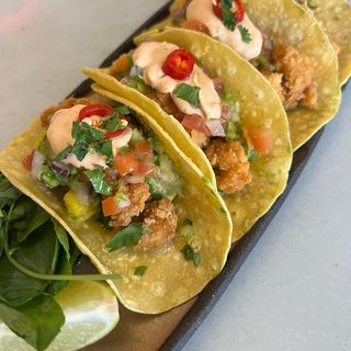 Tacos de langostinos 