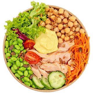 Teriyaki Salmon & Creamy Saffron Salad