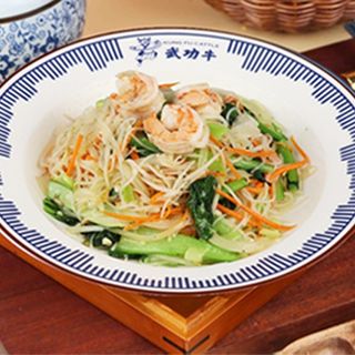 Fideo de arroz con gambas