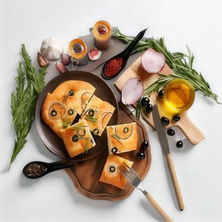 Focaccia Con Burrata Y Búfala