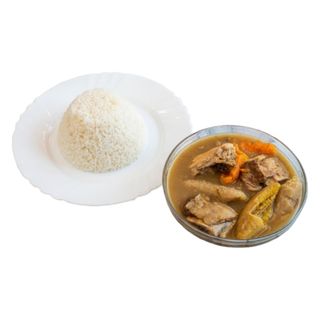 Sancocho con carne y arroz