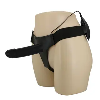 Arnes Vibrador Masculino Hueco Silicona Negro