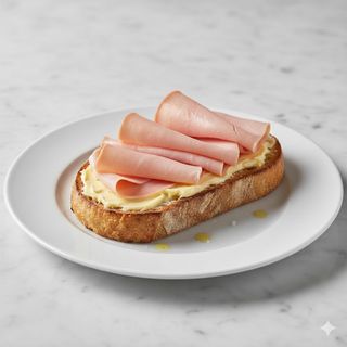 Tostada De Mantequilla Y Jamón York