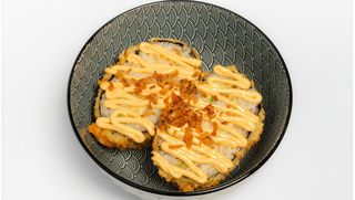 Burger z krewetką tempura