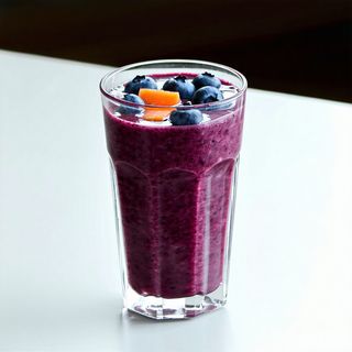 Suc presat la rece cu afine, măr, morcov