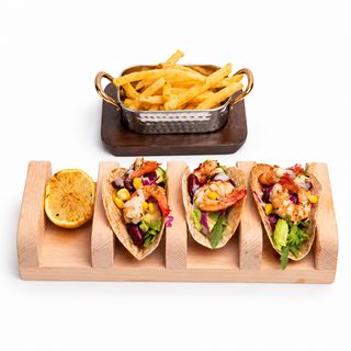 Trio de Tacos Mexicain aux Gambas