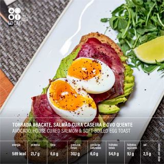 Torrada Abacate, Salmão Cura Caseira & Ovo Quente Biológico
