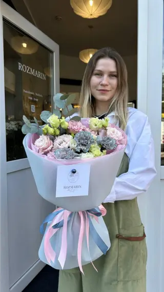 Rozmarin Bukiet Mix Eustomy, Goździków z Frezją i Eukaliptusem