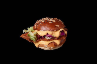 Panko Burger + Cartofi Prajiti