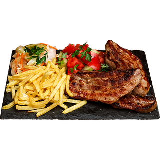 Свинско шарено месце + 2бр гарнитури + пърленка 550гр.