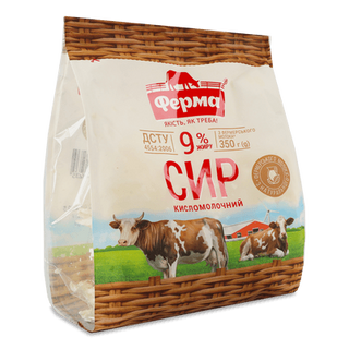 Сир «Ферма» кисломолочний 9% (350г)