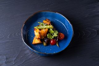 Хрустящий баклажан в воке 