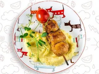 Курячий шашличок з картопляним пюре (150\50\75g)