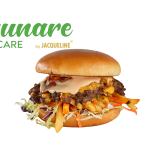 Coleslaw beef burger