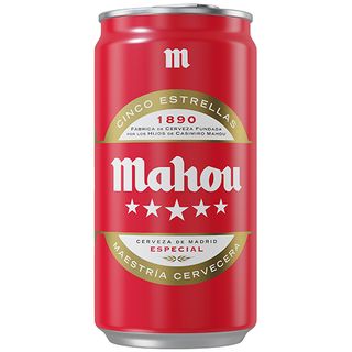 Cerveza Mahou 5 Estrellas Lata 250ml.