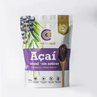 Pulpa de Açaí Orgánica 100% Natural - 400gr (4u x 100g)