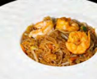 45 Spaghetti di soia con gamberi e verdure