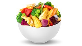 Z warzywami krewetki