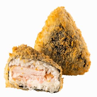 темпура онигири с копченной курицей