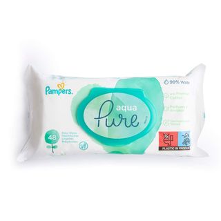 Servetele umede Pampers Harmonie Aqua, 0% plastic, 1 pachet = 48 buc