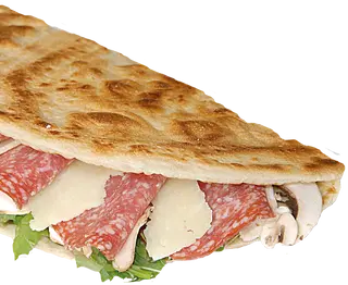 Piadina con salame e formaggio
