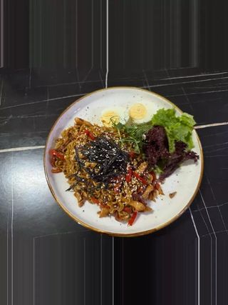 Рамен жареный из говядины