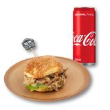 Burger sa cepkanom svinjetinom + coca-cola 0,33