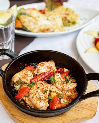 Saint pierre à la sauce rigamentés